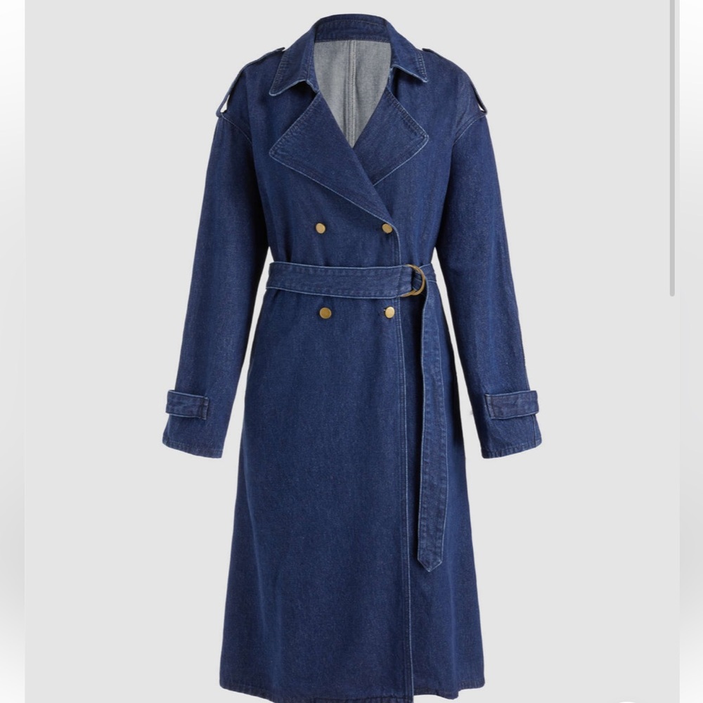 Cider Denim Trench Coat